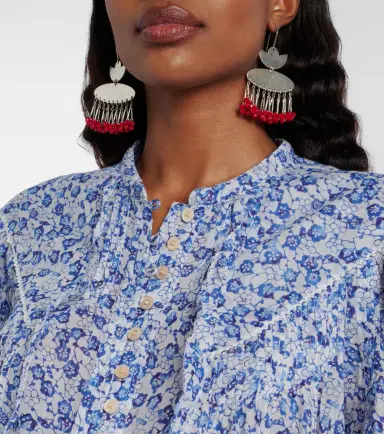 Marant Étoile Veelia floral cotton top | Thumbnail 4 Marant Étoile Veelia floral cotton top | Thumbnail 4