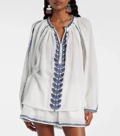 Marant Étoile Lena embroidered cotton blouse | Thumbnail 4 Marant Étoile Lena embroidered cotton blouse | Thumbnail 4