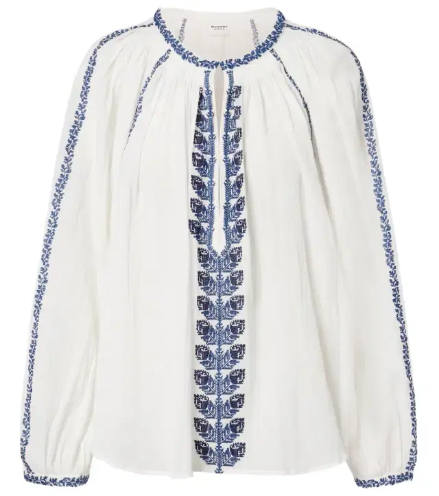 Lena embroidered cotton blouse