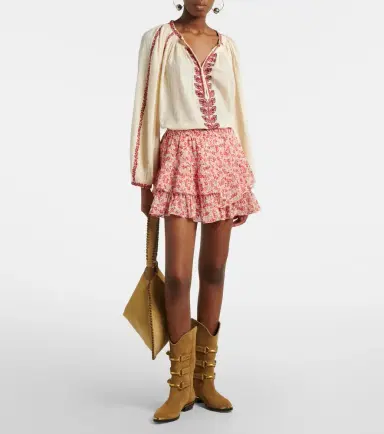 Marant Étoile Jocadia floral cotton skort | Thumbnail 3