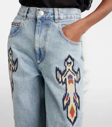 Marant Étoile Maella embroidered fringed straight jeans | Thumbnail 7 Marant Étoile Maella embroidered fringed straight jeans | Thumbnail 7