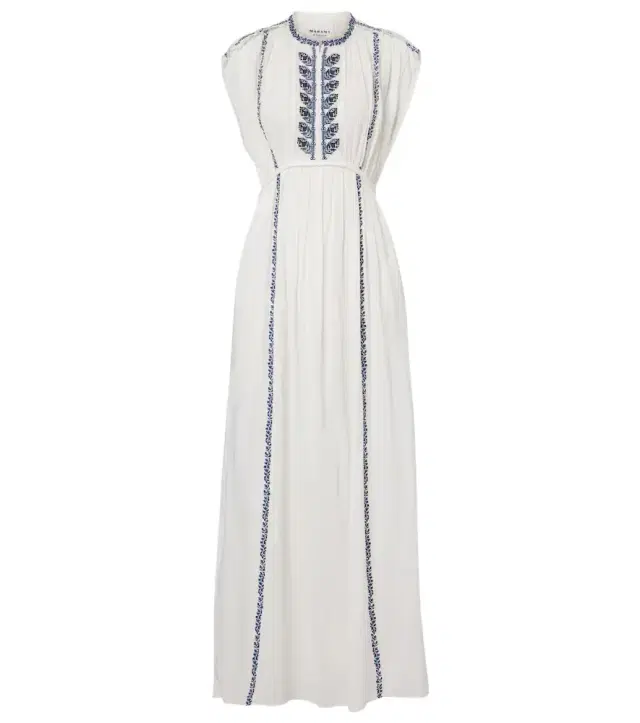 Marant Etoile Liviane embroidered cotton maxi dress