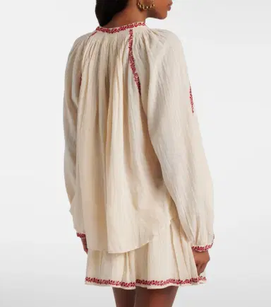 Marant Étoile Lena embroidered cotton blouse | Thumbnail 2 Marant Étoile Lena embroidered cotton blouse | Thumbnail 2
