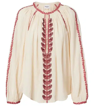 Marant Étoile Lena embroidered cotton blouse | Thumbnail 1 Marant Étoile Lena embroidered cotton blouse | Thumbnail 1