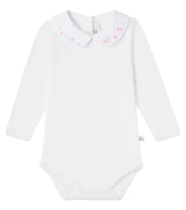 Bonpoint Baby Cygne embroidered cotton bodysuit | Thumbnail 1