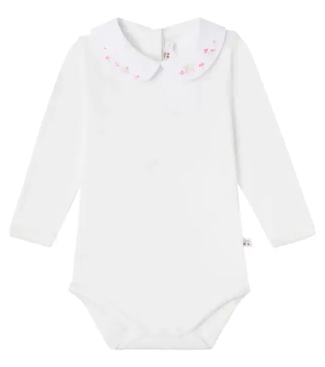 Baby Cygne embroidered cotton bodysuit
