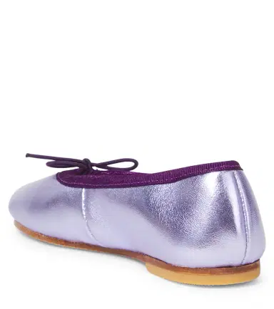 Bonpoint Lisa metallic leather ballet flats | Thumbnail 5