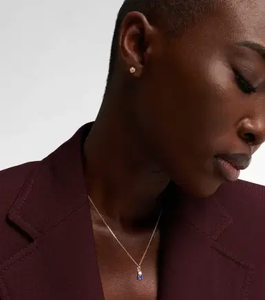 STONE AND STRAND Full Volume 14kt gold necklace with sapphire and diamond | Thumbnail 4