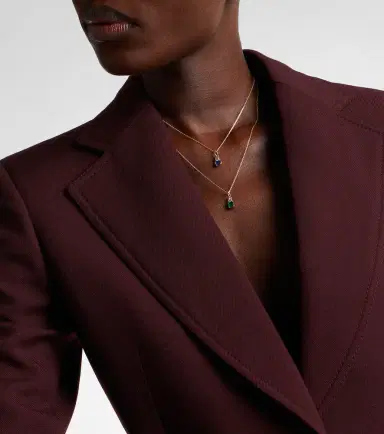 STONE AND STRAND Full Volume 14kt gold necklace with sapphire and diamond | Thumbnail 5