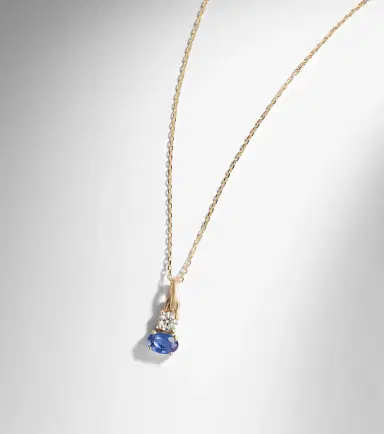 STONE AND STRAND Full Volume 14kt gold necklace with sapphire and diamond | Thumbnail 6