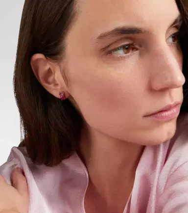 Stone and Strand 14kt gold earrings with rubies and pink sapphires | Thumbnail 2