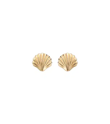 Stone and Strand Scallop Shell 14kt gold earrings | Thumbnail 1