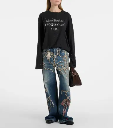 Acne Studios 1981 trompe l'ail wide-leg jeans | Thumbnail 2