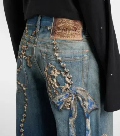 Acne Studios 1981 trompe l'ail wide-leg jeans | Thumbnail 7