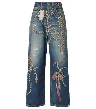 Acne Studios 1981 trompe l'ail wide-leg jeans | Thumbnail 1
