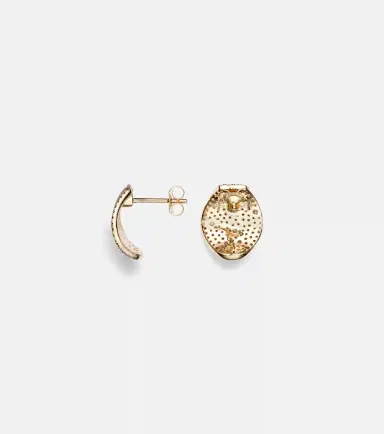 STONE AND STRAND Keepsake 14kt gold huggie earrings with diamonds | Thumbnail 2