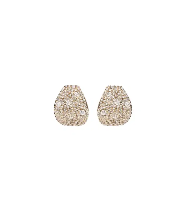 Stone and Strand Keepsake 14kt gold huggie earrings with diamonds