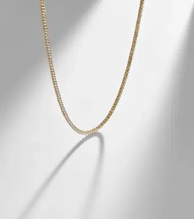 STONE AND STRAND 14kt gold tennis necklace with diamonds | Thumbnail 4