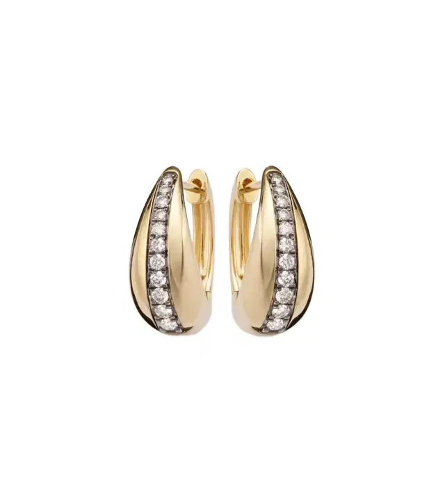 Stone and Strand The Night Call 10kt gold earrings with diamonds