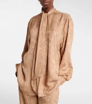 Stella McCartney Leopard-print silk-blend jacquard blouse | Thumbnail 4