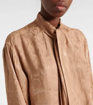 Stella McCartney Leopard-print silk-blend jacquard blouse | Thumbnail 5
