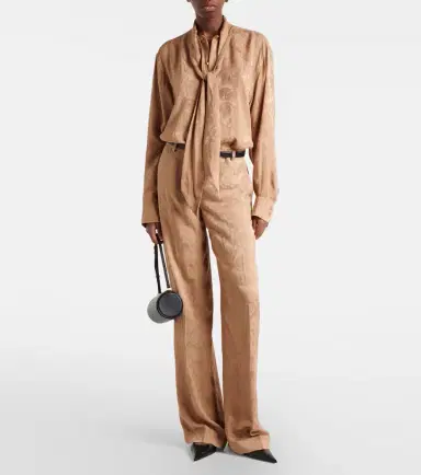 Stella McCartney Leopard-print silk-blend jacquard blouse | Thumbnail 6