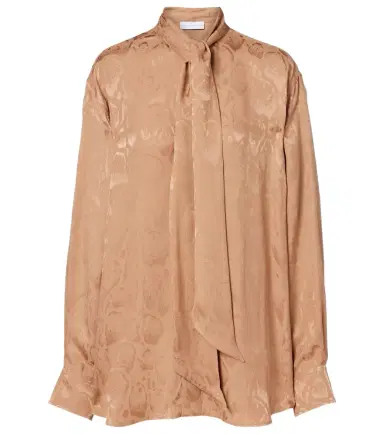 Stella McCartney Leopard-print silk-blend jacquard blouse | Thumbnail 1