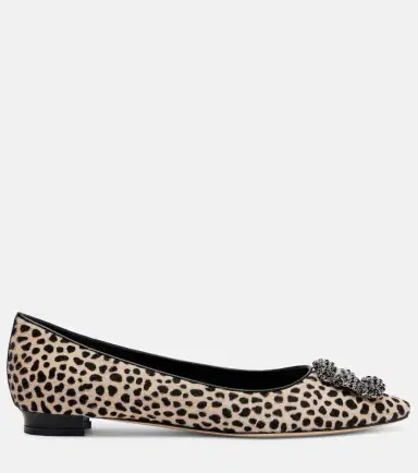 Manolo Blahnik Hangisi calf hair ballet flats | Thumbnail 2 Manolo Blahnik Hangisi calf hair ballet flats | Thumbnail 2