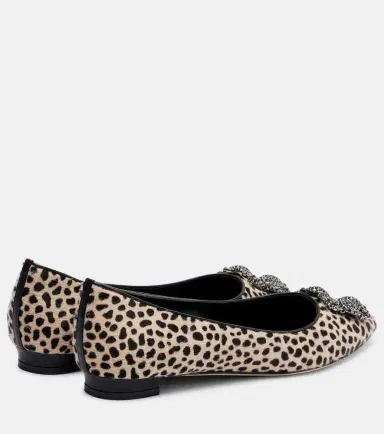 Manolo Blahnik Hangisi calf hair ballet flats | Thumbnail 3 Manolo Blahnik Hangisi calf hair ballet flats | Thumbnail 3
