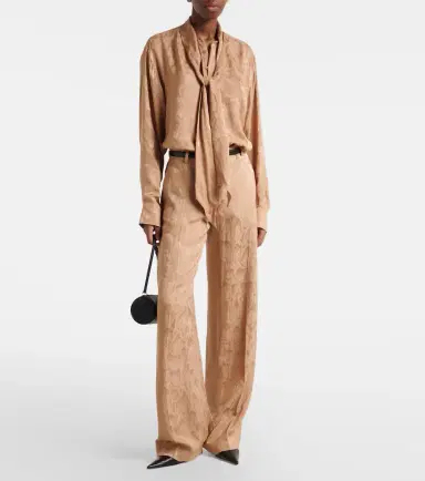 Stella McCartney Silk-blend wide-leg pants | Thumbnail 4