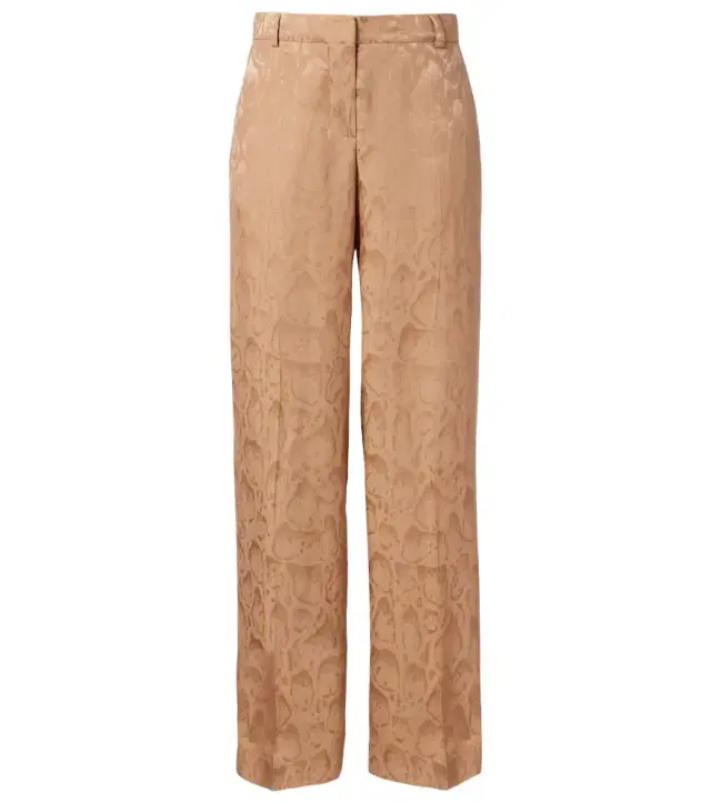 Silk-blend wide-leg pants