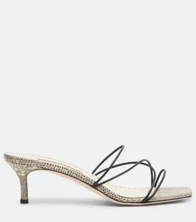 Manolo Blahnik Ninfe 50 snake-effect leather mules | Thumbnail 2