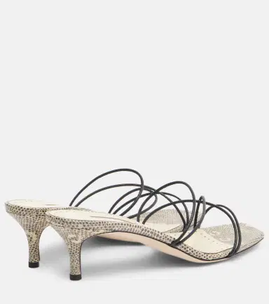 Manolo Blahnik Ninfe 50 snake-effect leather mules | Thumbnail 4