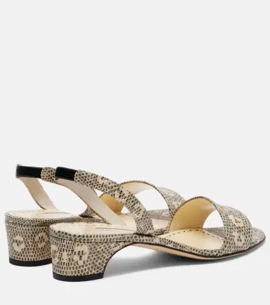 Manolo Blahnik Patobarnu 30 lizard-effect leather sandals | Thumbnail 3 Manolo Blahnik Patobarnu 30 lizard-effect leather sandals | Thumbnail 3