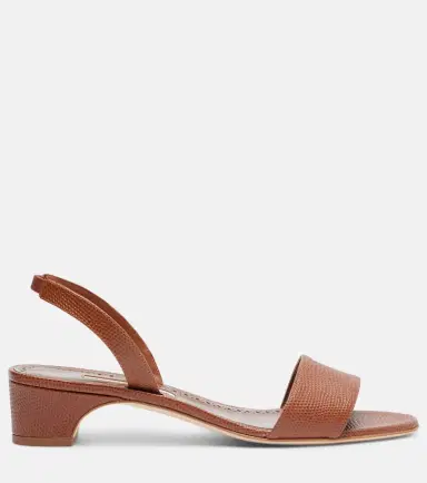 Manolo Blahnik Patobarnu 30 leather slingback sandals | Thumbnail 3 Manolo Blahnik Patobarnu 30 leather slingback sandals | Thumbnail 3