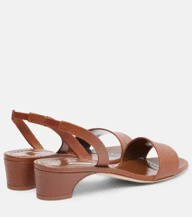 Manolo Blahnik Patobarnu 30 leather slingback sandals | Thumbnail 4 Manolo Blahnik Patobarnu 30 leather slingback sandals | Thumbnail 4