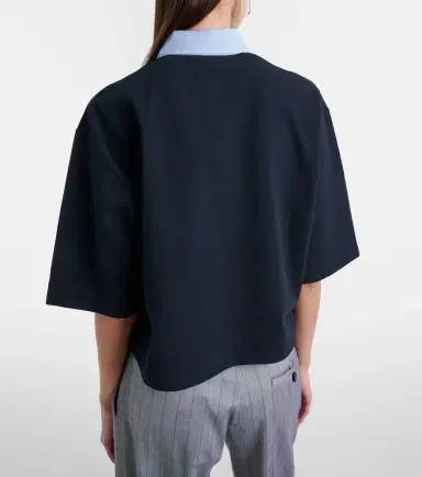 Stella McCartney Cropped cotton piqué polo shirt | Thumbnail 3 Stella McCartney Cropped cotton piqué polo shirt | Thumbnail 3