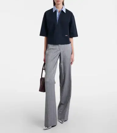 Stella McCartney Cropped cotton piqué polo shirt | Thumbnail 6 Stella McCartney Cropped cotton piqué polo shirt | Thumbnail 6