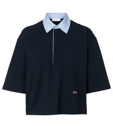 Stella McCartney Cropped cotton piqué polo shirt | Thumbnail 1 Stella McCartney Cropped cotton piqué polo shirt | Thumbnail 1