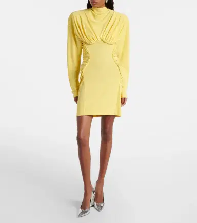 Stella McCartney Draped jersey minidress | Thumbnail 3 Stella McCartney Draped jersey minidress | Thumbnail 3