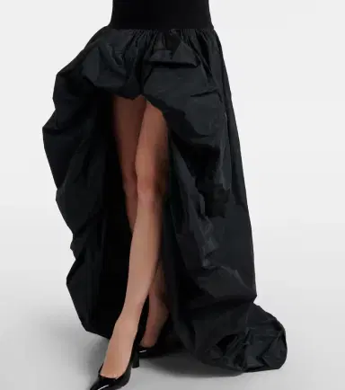 Stella McCartney Asymmetric crêpe and jersey gown | Thumbnail 4