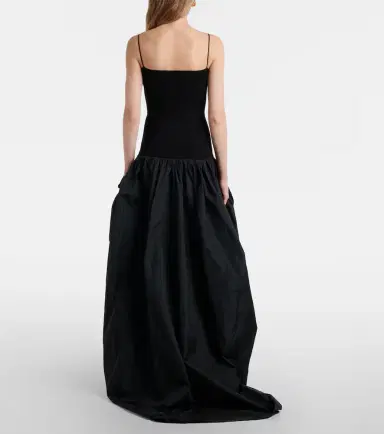 Stella McCartney Asymmetric crêpe and jersey gown | Thumbnail 5