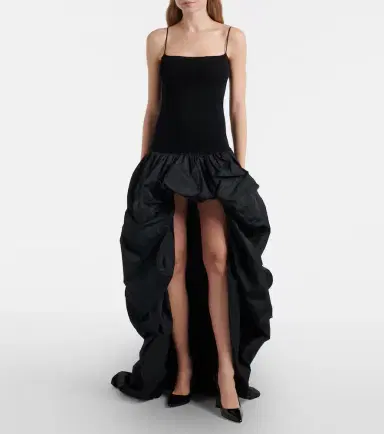 Stella McCartney Asymmetric crêpe and jersey gown | Thumbnail 6