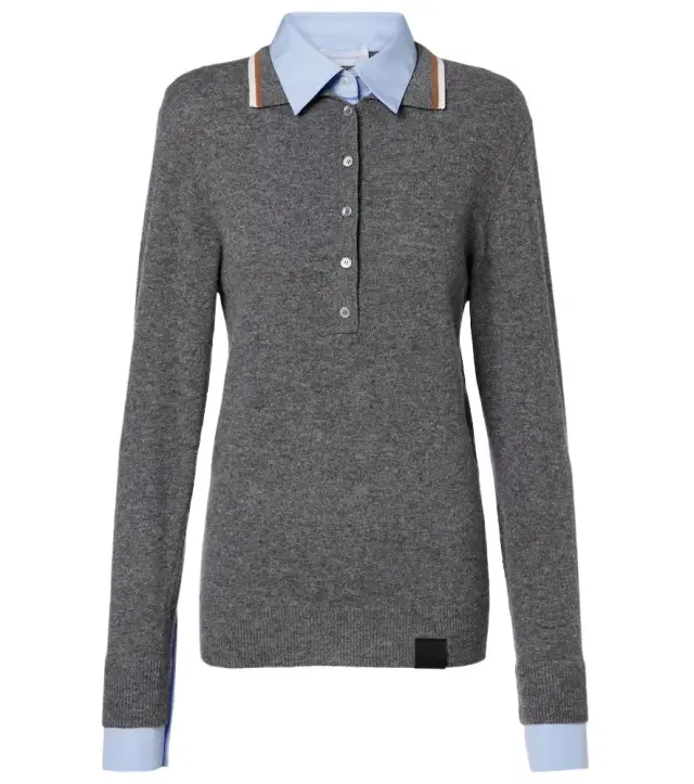 Stella McCartney Layered virgin wool polo sweater
