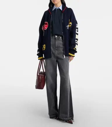 Stella McCartney Intarsia cotton zip-up cardigan | Thumbnail 6 Stella McCartney Intarsia cotton zip-up cardigan | Thumbnail 6