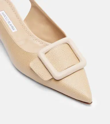 Manolo Blahnik Maylura croc-effect leather slingback flats | Thumbnail 2 Manolo Blahnik Maylura croc-effect leather slingback flats | Thumbnail 2