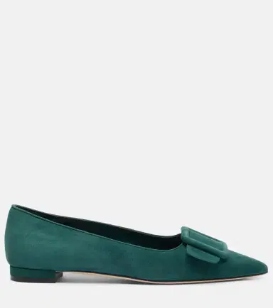 Manolo Blahnik Maysale suede ballet flats | Thumbnail 3