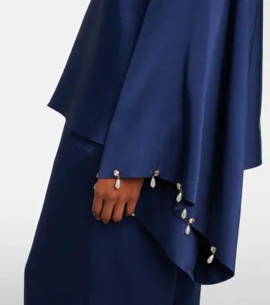 Stella McCartney Faux pearl-embellished satin top | Thumbnail 4
