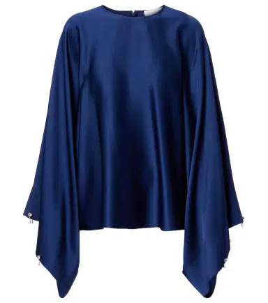 Stella McCartney Faux pearl-embellished satin top | Thumbnail 1