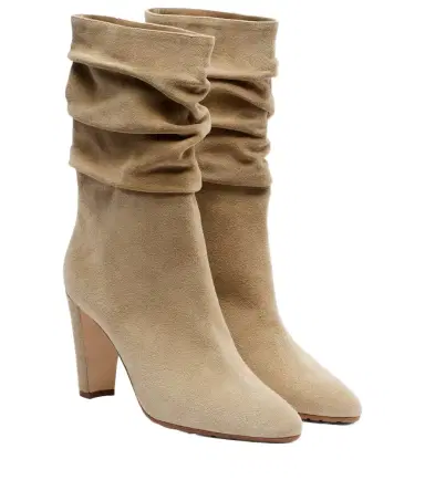 Manolo Blahnik Calasso 90 draped suede ankle boots | Thumbnail 1 Manolo Blahnik Calasso 90 draped suede ankle boots | Thumbnail 1